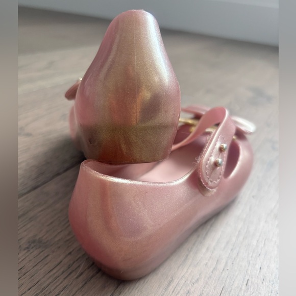 Mini Melissa rose gold girls shoes size 12 - Picture 2 of 5